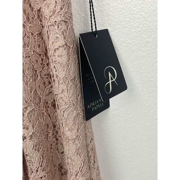 Adrianna Papell Lace Dress in Blush Pink - Picture 9 of 10